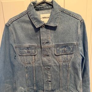 Men's MRCLA Light Blue Distressed Denim Jacket, S
